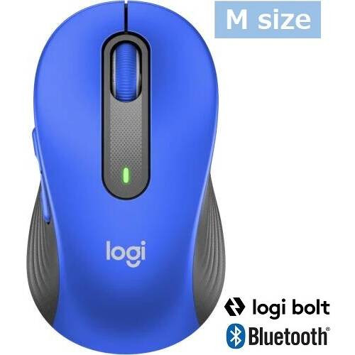 M650 SIGNATUREワイヤレスマウス [M650MBL] Mサイズ ブルー Bluetooth/LogiBolt対応
