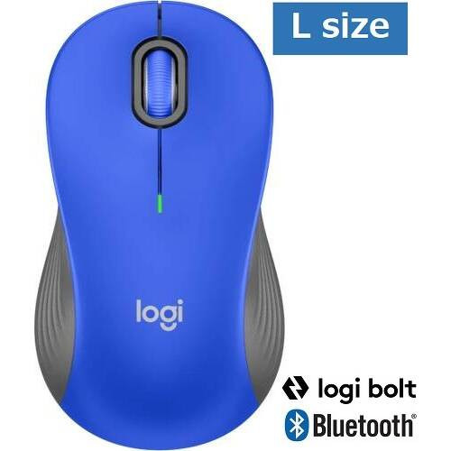 M550 SIGNATUREワイヤレスマウス [M550LBL] Lサイズ ブルー Bluetooth/LogiBolt対応