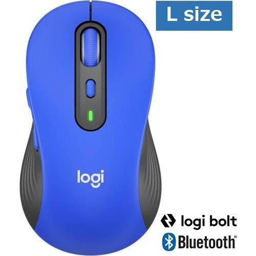 M750 SIGNATUREワイヤレスマウス [M750LBL] Lサイズ ブルー Bluetooth/LogiBolt対応