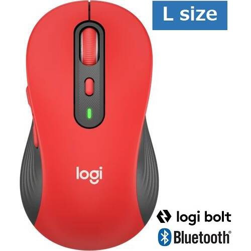 M750 SIGNATUREワイヤレスマウス [M750LRD] Lサイズ レッド Bluetooth/LogiBolt対応