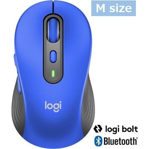 M750 SIGNATUREワイヤレスマウス [M750MBL] Mサイズ ブルー Bluetooth/LogiBolt対応