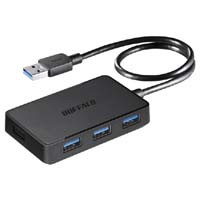 BSH4U300U3BK （ブラック） [USB3.0ハブ  4ポート  30cm  USB Aオス  バスパワー  マグネット付き]