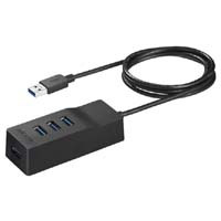 BSH4A310U3BK （ブラック） [USB3.0ハブ  4ポート  100cm  USB Aオス  セルフパワー&バスパワー]