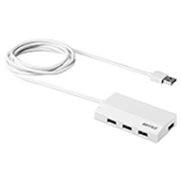 BSH4A120U2WH（ホワイト） [USB2.0ハブ/4ポート/150cm/USB Aオス/セルフパワー&バスパワー]