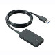 U3H-A408SBK （ブラック） [USB3.0ハブ  4ポート  100cm  USB Aオス  セルフパワー&バスパワー]