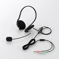 HS-NB05SV アナログ接続(3.5mm x2) 両耳ネックバンドタイプ ヘッドセット