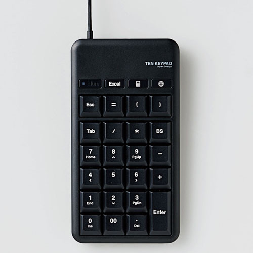 TK-TCM015BK（ブラック） 有線 テンキー 2Port USB-Hub ホットキー付