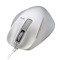 M-XGS10UBWH （ホワイト） 有線 BlueLED Sサイズ 5ボタン マウス