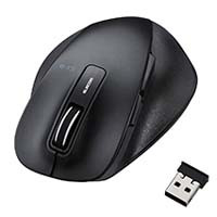 M-XGM10DBBK （ブラック） USB無線 BlueLED Mサイズ 5ボタン マウス