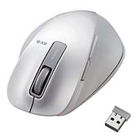 M-XGM10DBWH （ホワイト） USB無線 BlueLED Mサイズ 5ボタン マウス