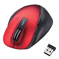 M-XGM10DBRD （レッド） USB無線 BlueLED Mサイズ 5ボタン マウス
