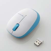 M-BL20DBBU（ブルー） USB無線 BlueLEDセンサー 3ボタン小型マウス