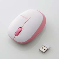 M-BL20DBPN （ピンク） USB無線 BlueLEDセンサー 3ボタン小型マウス