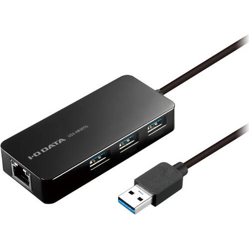US3-HB3ETG (ブラック) [LANアダプター/USB-A/1Gbps/USB3.0/USBハブ付き]