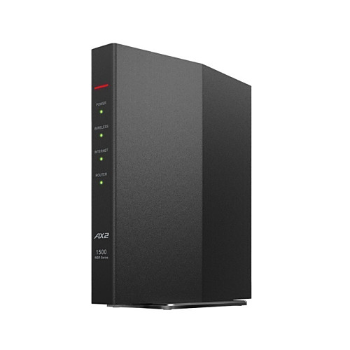 WSR-1500AX2S-BK （ブラック） [無線LAN親機/Wi-Fi 6 （11ax）対応/1201 Mbps+300 Mbps/WSR-1500AX2Sシリーズ]