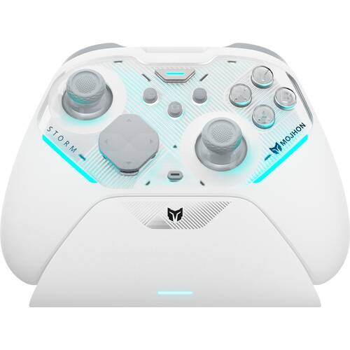 STORM WHITE ワイヤレス ゲームコントローラー 充電ドック付き