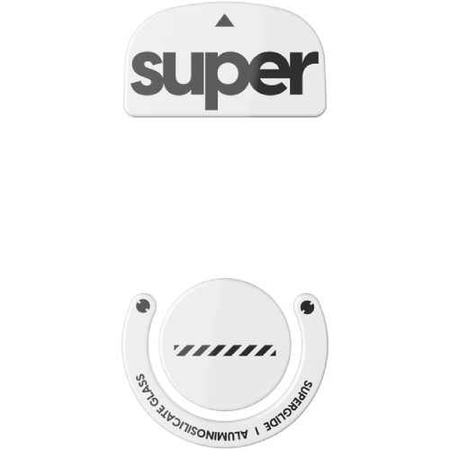 Superglide 2 for Logitech GPro Superlight [White] ガラス マウスソール LGSSGW2