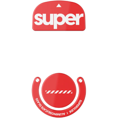 Superglide 2 for Logitech GPro Superlight [Red] ガラス マウスソール LGSSGR2