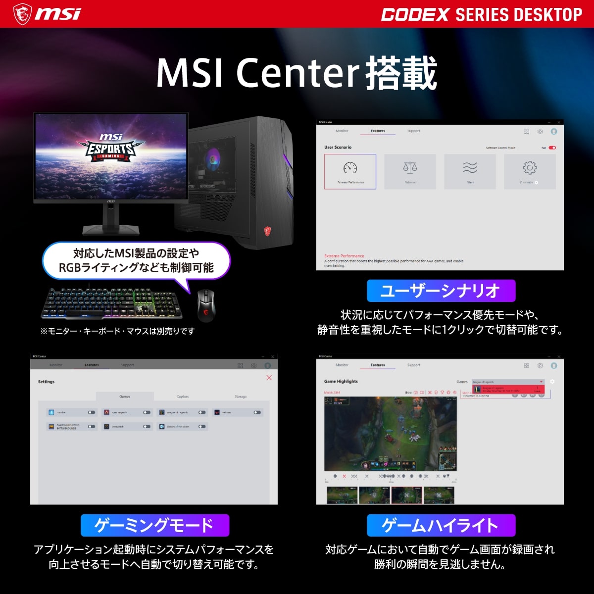 MSI エムエスアイ MAG Codex 6 13NUC7-002JP [ i7-13700F / RTX4060 