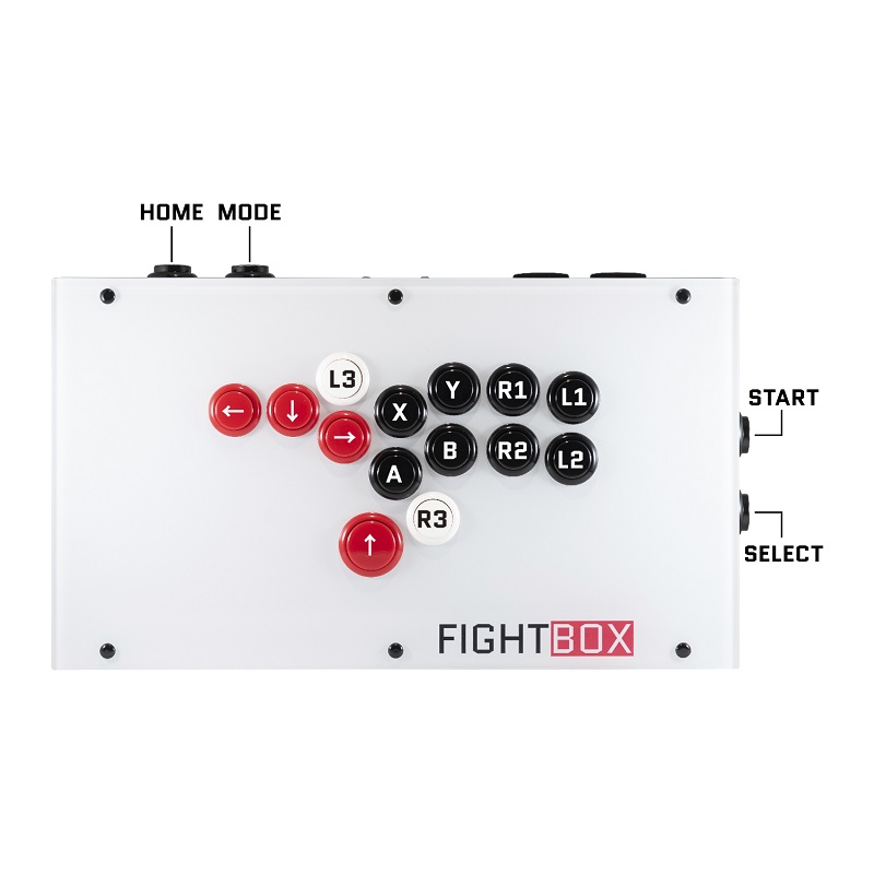 FightBox F8-R3L3-W レバーレスコントローラー ホワイト 三和電子製 