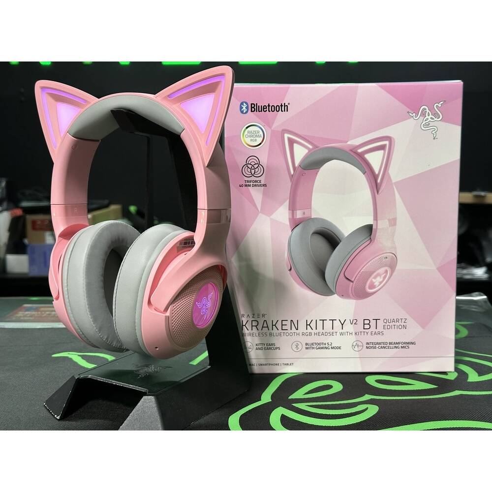 Razer レイザー Kraken Kitty V2 BT (Quartz Pink) Bluetooth接続