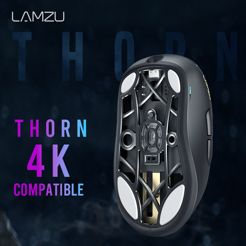 LAMZU Thorn (4K Compatible) Charcoal Black ワイヤレスゲーミング 