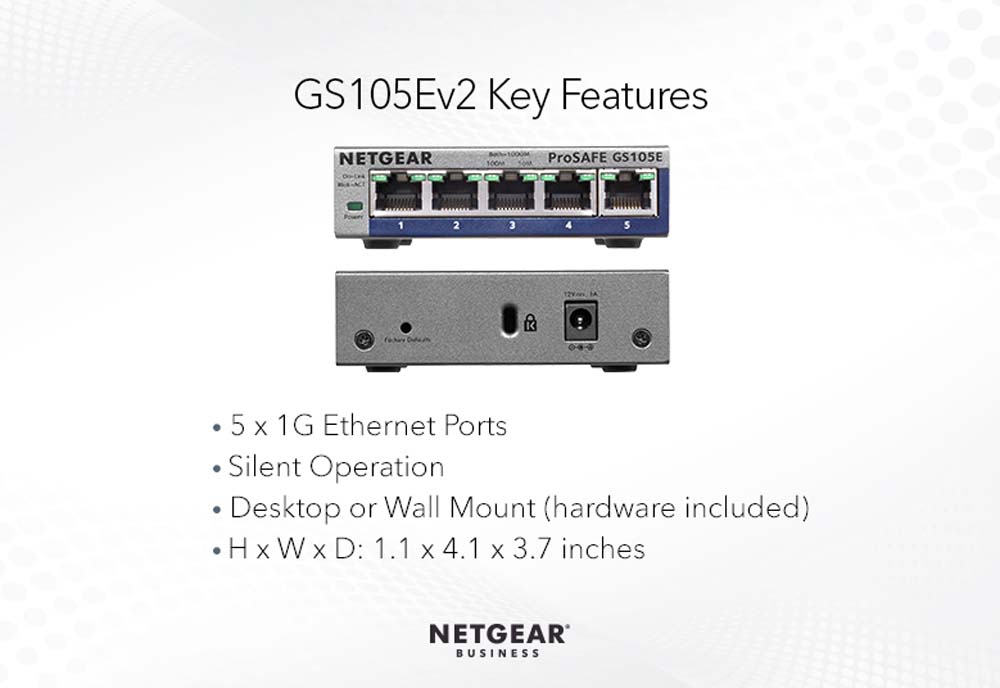 NETGEAR ネットギア GS105E-200JPS [5ポート/1Gbps×5/金属筐体/外部