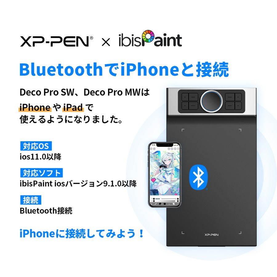 XPPen エックスピーペン Deco Pro SW 9x5インチ 有線/無線 両対応 ペン 
