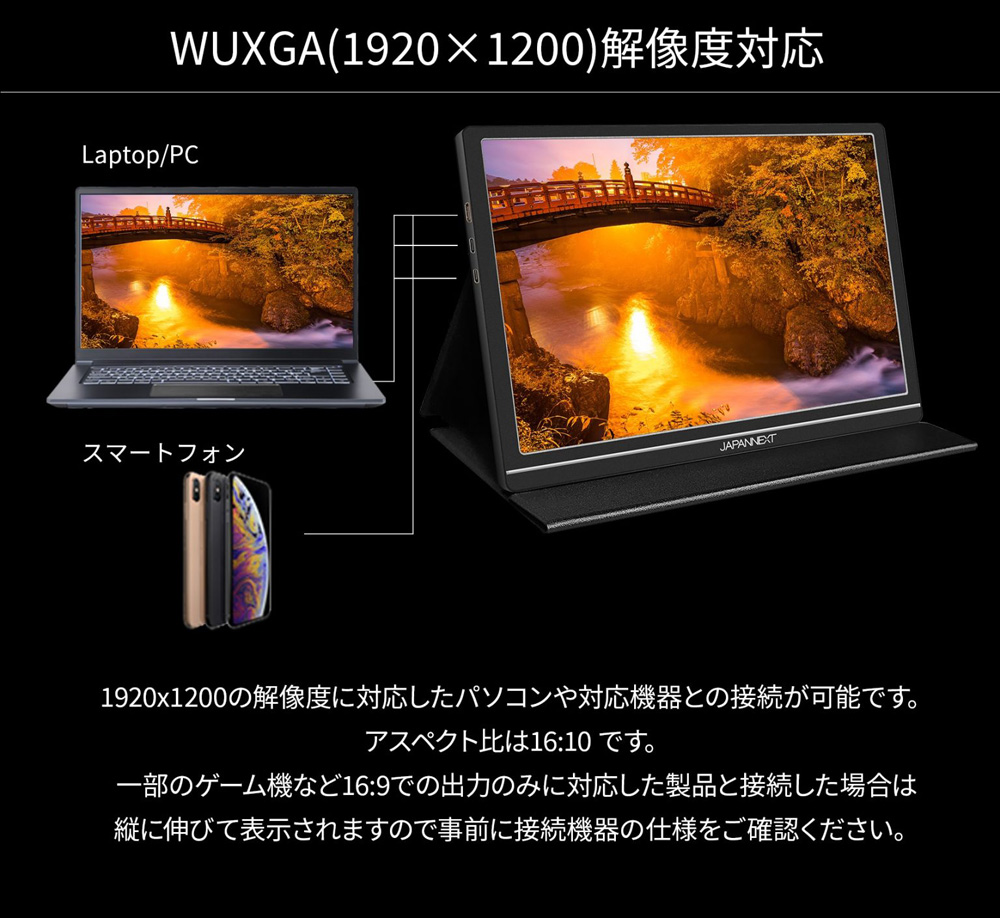 JAPANNEXT ジャパンネクスト JN-MD-IPS1012HDR 10.1インチ WUXGA