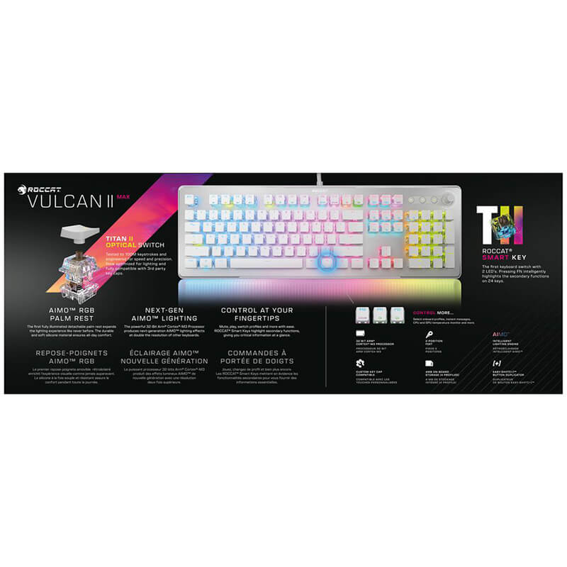 ROCCAT ロキャット Vulcan II Max White Linear red switch US Layout