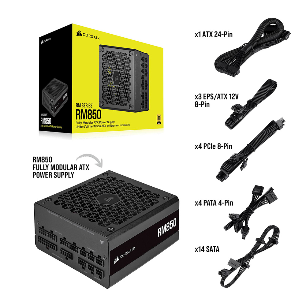 CORSAIR コルセア RM850 2021 CP-9020235-JP｜ツクモ公式通販サイト