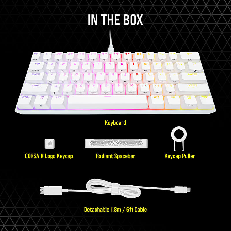 CORSAIR コルセア K65 RGB MINI White [CH-9194114-JP] 有線 日本語 