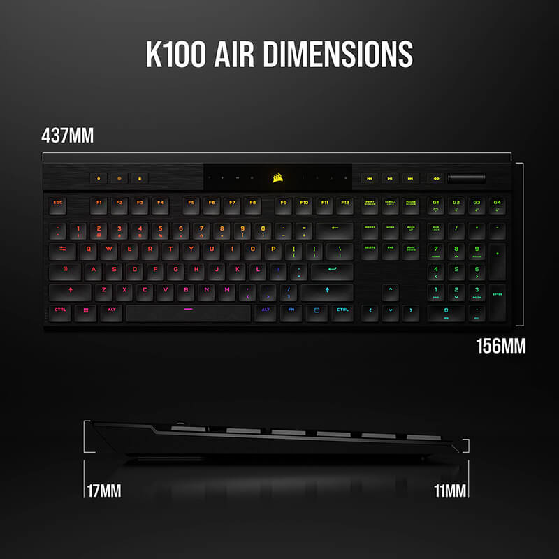 CORSAIR コルセア K100 AIR WIRELESS (CH-913A01U-JP) 有線/USB無線