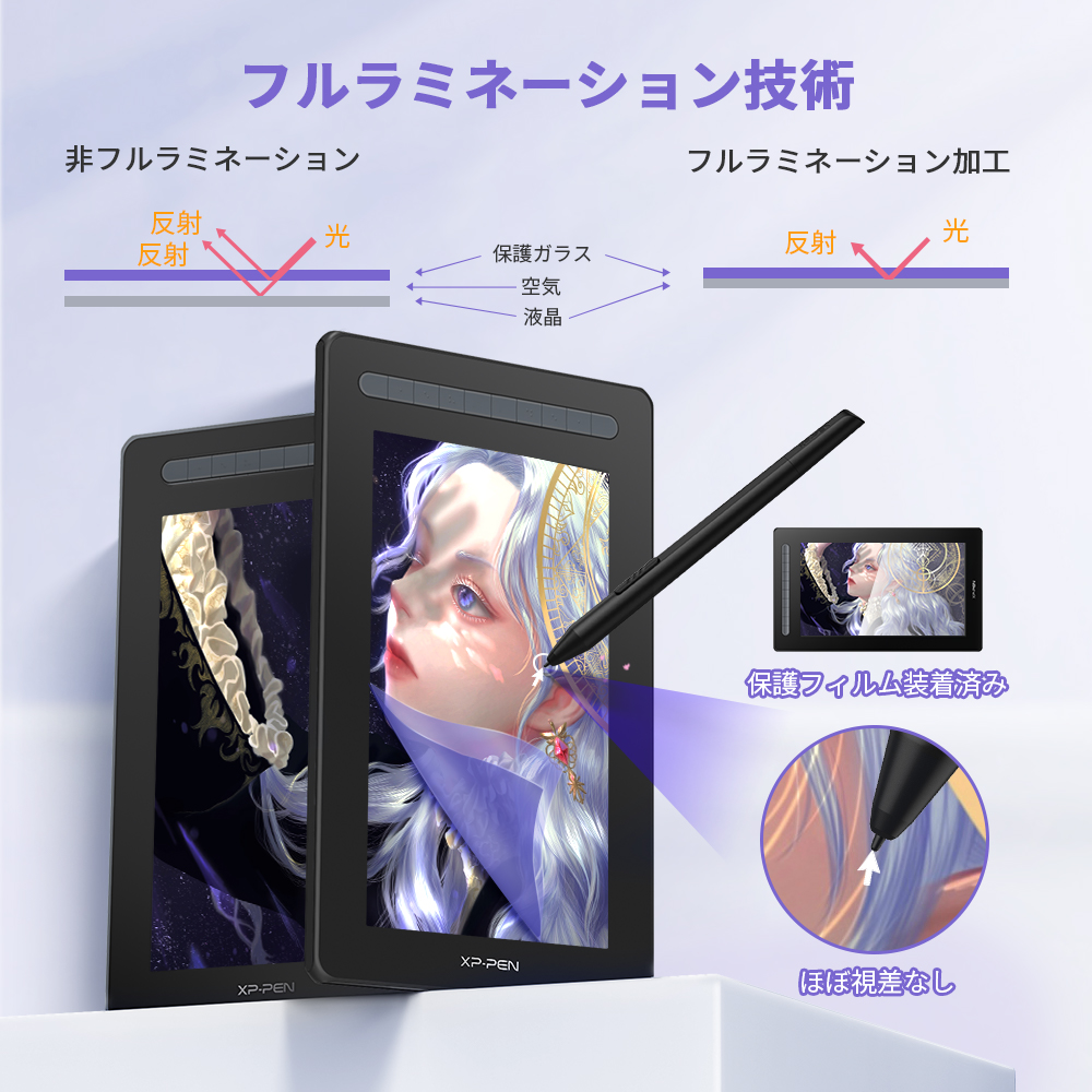 XPPen エックスピーペン Artist 16セカンド ブルー 15.4インチ フルHD