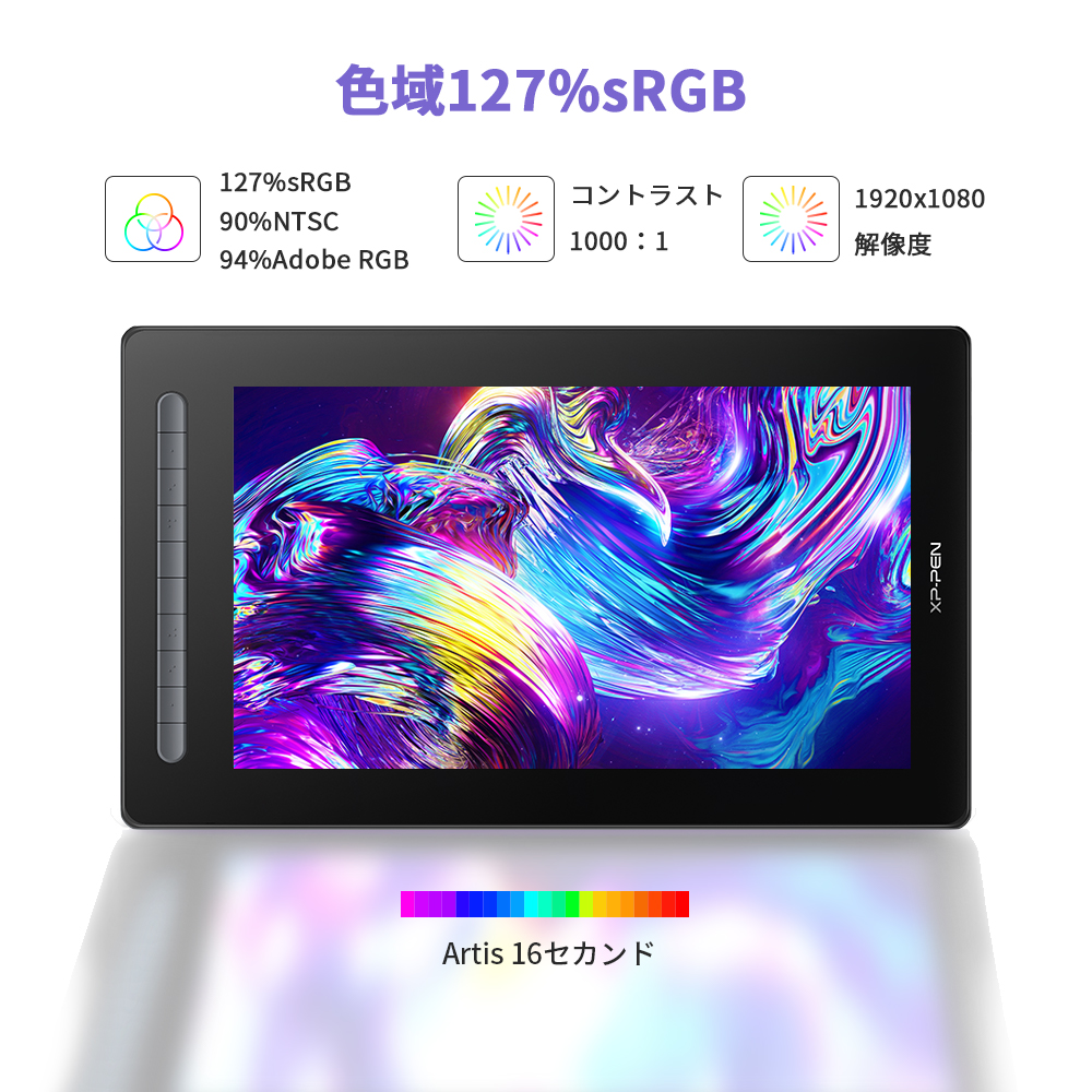 XPPen エックスピーペン Artist 16セカンド ピンク 15.4インチ フルHD