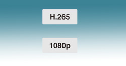 最大解像度1080/60p。コーデックは最新のH.265にも対応