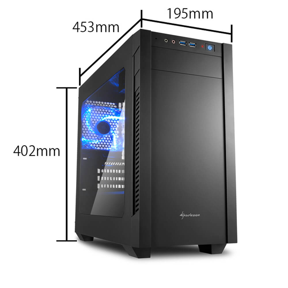 Sharkoon シャークーン S1000 Window (SHAS1000W）｜ツクモ公式通販サイト