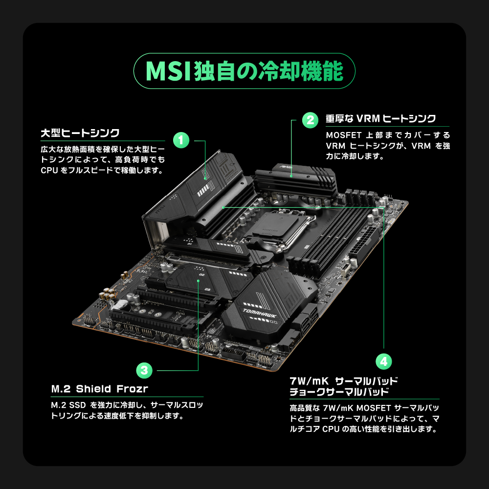 MSI エムエスアイ MAG X670E TOMAHAWK WIFI 【PCIe 5.0対応】｜ツクモ 