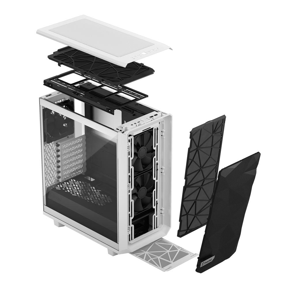 Fractal Design フラクタルデザイン Meshify 2 Compact White TG Clear