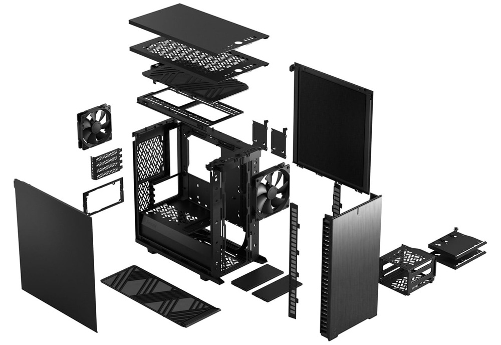 Fractal Design フラクタルデザイン Define 7 Mini Black Solid FD-C-DEF7M-01｜ツクモ公式通販サイト