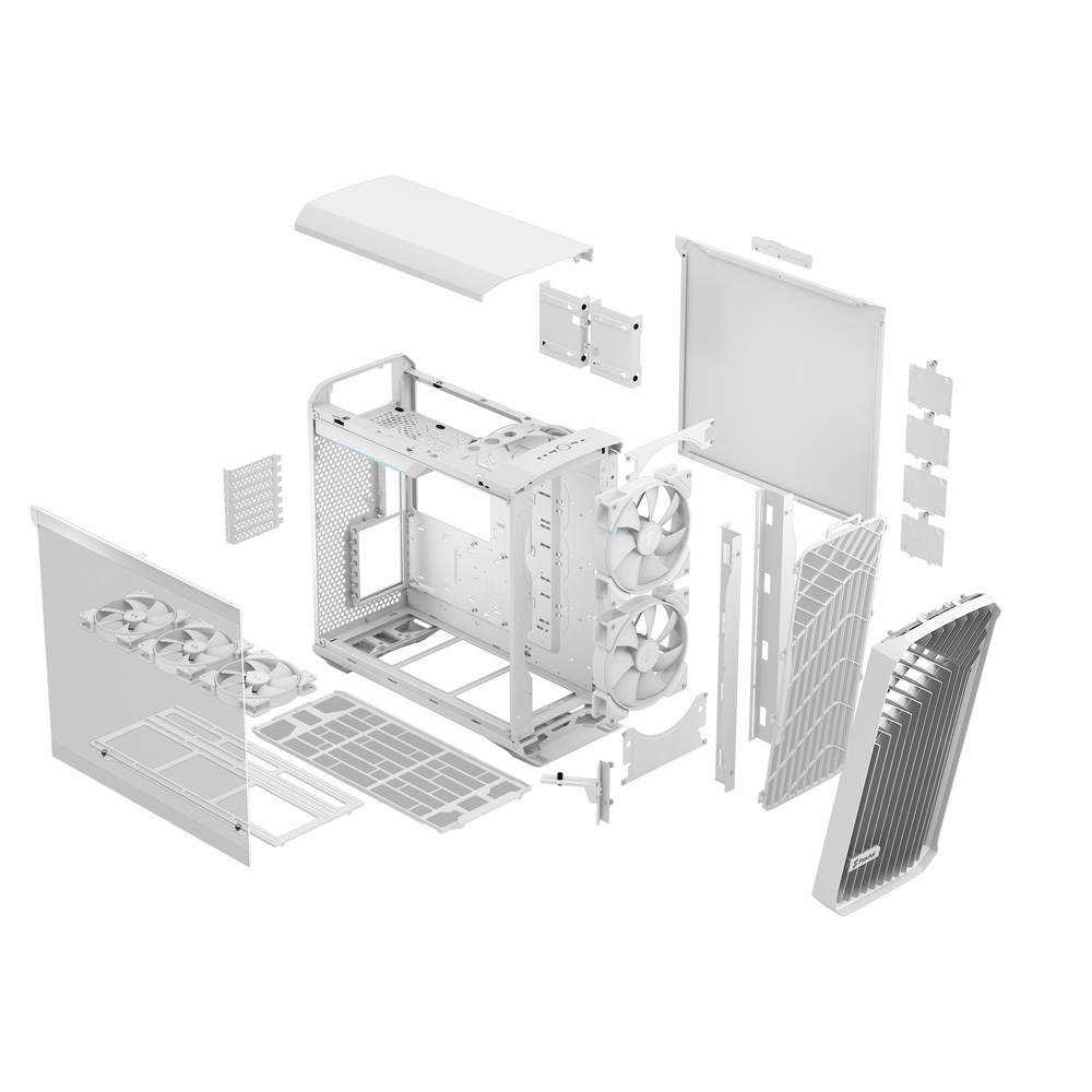 Fractal Design フラクタルデザイン Torrent White RGB TG Clear Tint