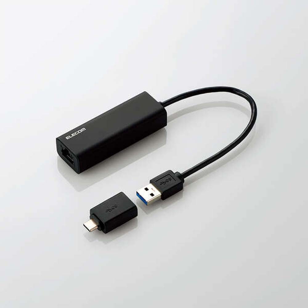 ELECOM エレコム EDC-QUA3C-B （ブラック） [LANアダプター/USB-A/2.5Gbps/USB3.1 Gen1/USB-Cアダプタ 付属]｜TSUKUMO公式通販サイト