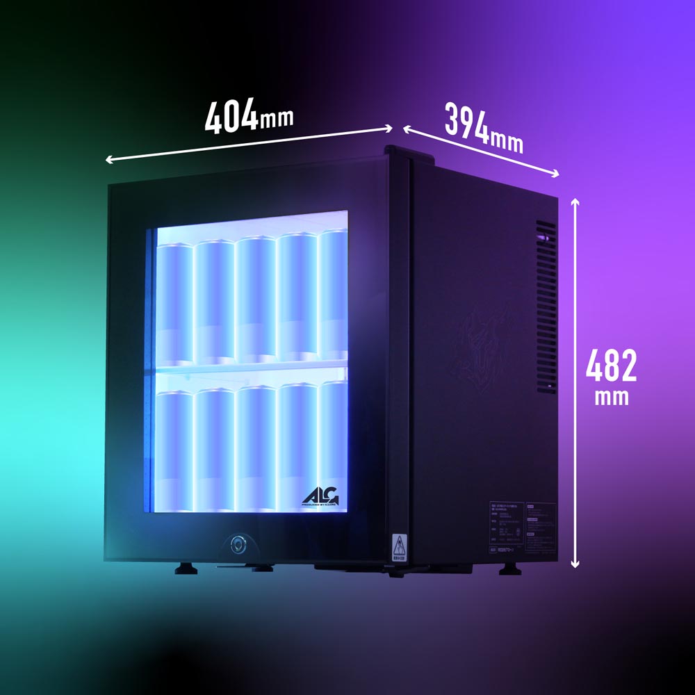 ALLONE アローン ALG-GMMFL30L LED内蔵ミニゲーミング冷蔵庫 30L ...