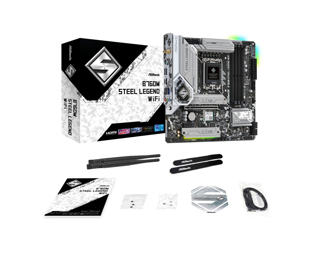 ASRock アスロック B760M Steel Legend WiFi 【PCIe 5.0対応】｜ツクモ 