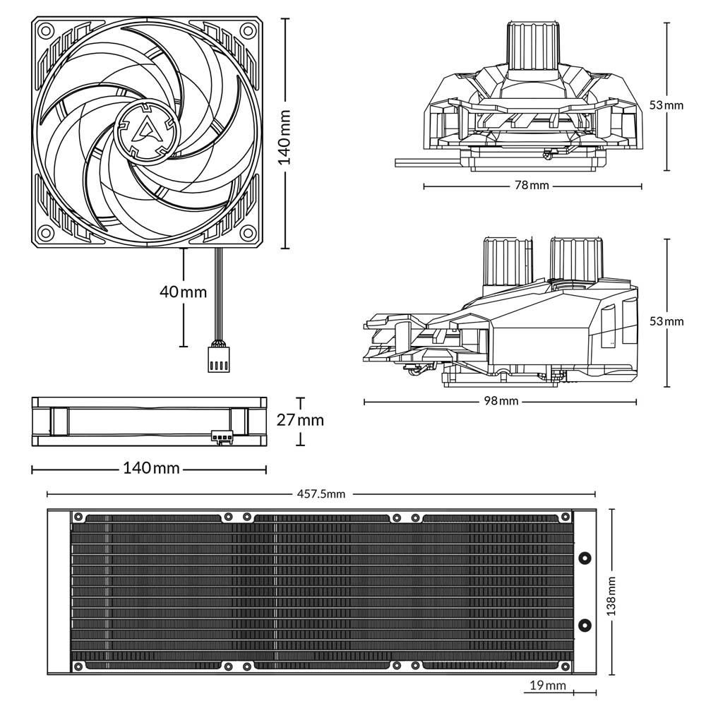 Arctic Liquid Freezer II - 420 ACFRE00092A｜ツクモ公式通販サイト