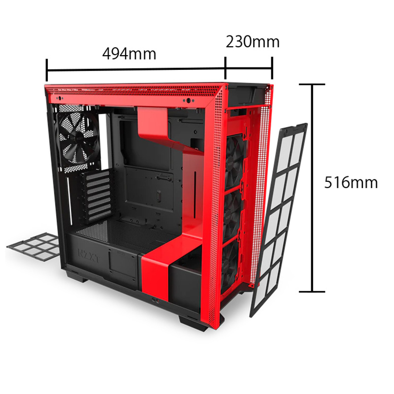 NZXT エヌズィーエックスティー H710 CA-H710B-BR （マットブラック