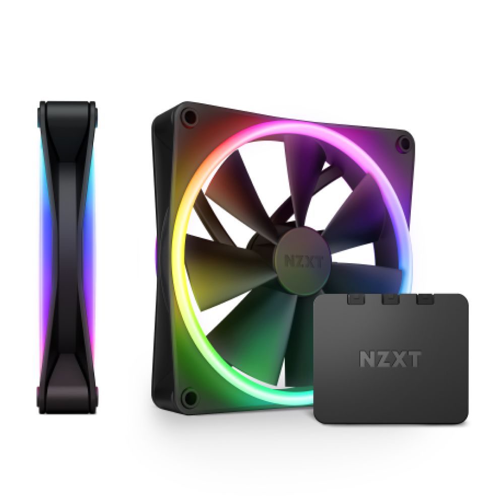 NZXT エヌズィーエックスティー F140RGB DUO ダブル ブラック RF-D14DF