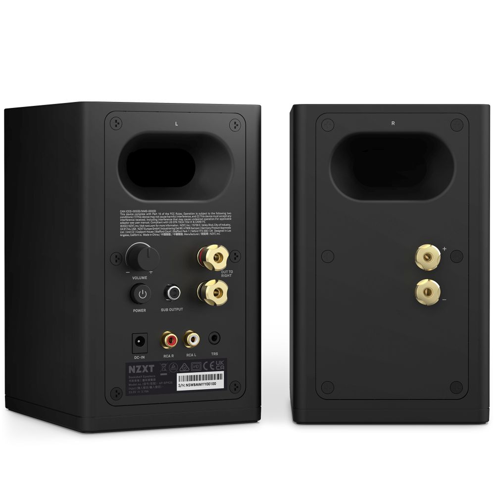 NZXT エヌズィーエックスティー Relay Speakers [ブラック] AP-SPKB2