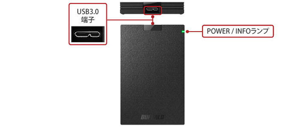 BUFFALO バッファロー HD-PCG2.0U3-GWA（ホワイト） [ポータブルHDD / 2TB / インターフェイス：USB 3.1