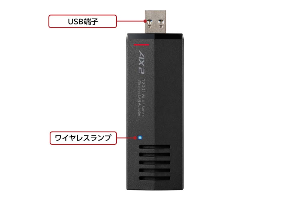 BUFFALO バッファロー WI-U3-1200AX2 [無線LAN子機/Wi-Fi 6（11ax）対応/1201 Mbps+573  Mbps]｜ツクモ公式通販サイト